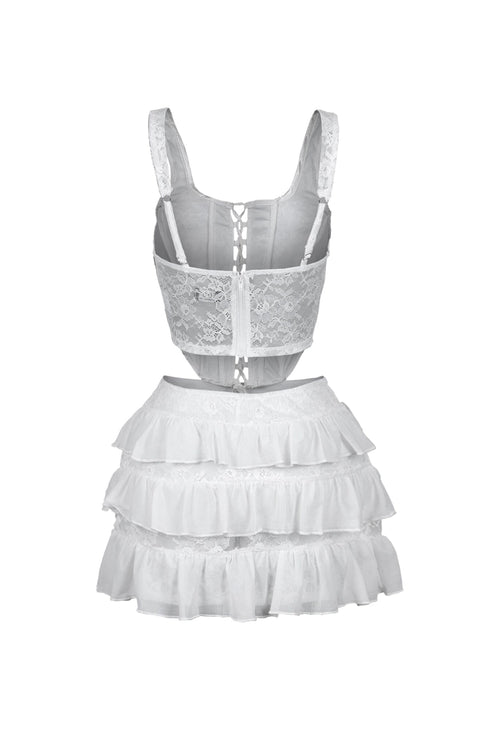 Iris Lace Corset Top & Skirt SET
